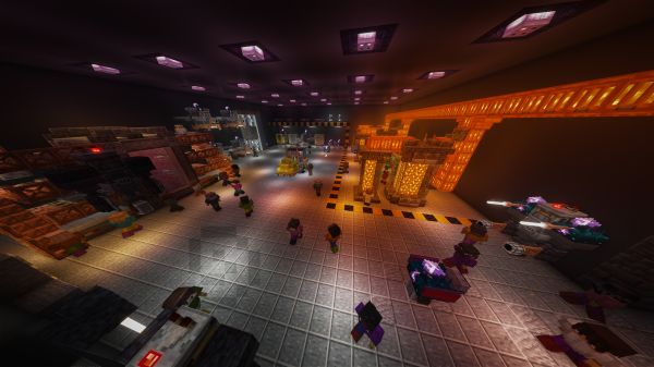 Der Eingang zur Everdeep Cyberpunk City 